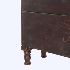 Oversized Antique Sheraton Flame Mahogany Step Back Cupboard c1830