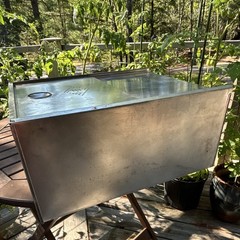 Vintage Metal Drawer Bread Box Hoosier Caninet