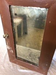 VTG Chocolate 11×23 Wood Wall Mounted Medicine Cabinet Old Cupboard 1550-25B