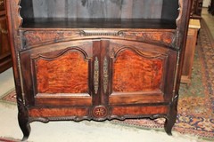 French Antique Burl Walnut Tall Sideboard Cabinet Circa 1780 | Dining Furniture
