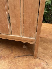Stunning antique Celtic Carved Pine Wall Cabinet / shelf with door, delivery