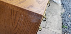 Antique Tiger Oak 4-Drawer 3″ x 5″ Card Catalog Library File Cabinet