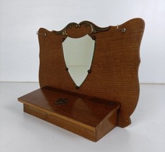 small hanging Cabinet for keys Hallway Coat rack Wood Antique Shaving Combs Cabi