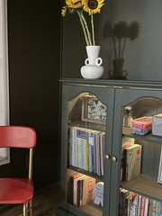 Glass Vintage Cabinet With LED Lights Restored