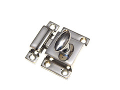 Vintage Cabinet Latch Heavy Cast Brass Nickel Plated For Doors Kitchen