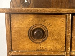 Antique Vintage Wooden Wall 8 Drawer Spice Cabinet Cupboard Apothecary Chest