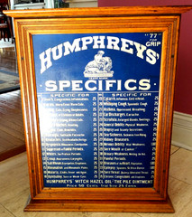 Humphreys Specific Homeopathic Wood Counter Display Antique Cabinet 1890s