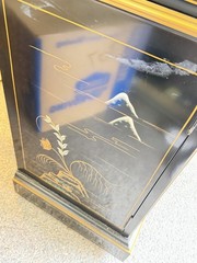 Karges Chinoiserie Decorated Breakfront China Display Cabinet