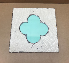 VTG 12″ Sq. 7″ Gothic Clover Tin Ceiling Metal Shabby Picture Frame 629-26B