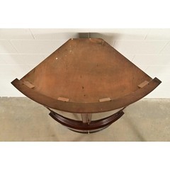 Drexel Georgian Mahogany Bow Front Corner Cabinet, 1950s