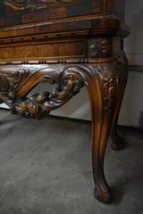Asian Style Carved and Hand Painted Bookcase / Cabinet