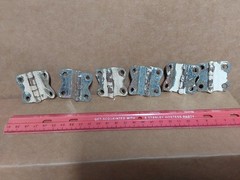 6 vintage antique original Hoosier cabinet upper door hinges