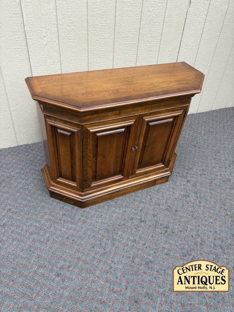 67869 Elegant Cherry Wood Console Cabinet with Paneled Doors