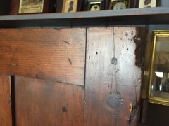 antique country panel wall cupboard hanging cabinet primitive box pine painted