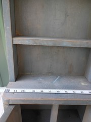 VtgWallShelfCupboardPaintedWoodDoorsFolkArtPrimitiveRetroGrannyCottageCore60s80s