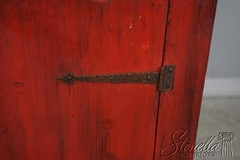 LF60777: Shaker Style Country Red Painted Finish Hutch