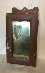 VTG Chocolate 11×23 Wood Wall Mounted Medicine Cabinet Old Cupboard 1550-25B