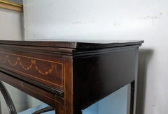 Antique Edwardian Mahogany Glass Display Curio Cabinet Queen Anne Chippendale
