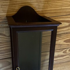 Bombay Dark brown Wall Mounted Display Cabinet w/ Glass Door, Hanging