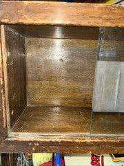 Antique Real Wood Cabinet With Glass Sliding Door, Doors Medicine Cabinet?