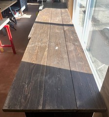 Rustic Custom-Built Cabinet/Counter Table w/ Heart Pine Top GA20719