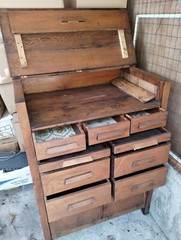 Machine Age oak Typesetter cabinet–UNIQUE!