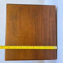 Vintage Oak Dovetail Card File Box Metal Slide Drawer