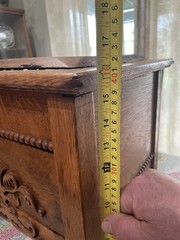 Antique Tiger Oak Cabinet w/Cobbler Tools See All Pictures