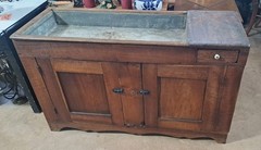 Antique Primitive Walnut Dry Sink American Country Antique 52.5″x35″x21