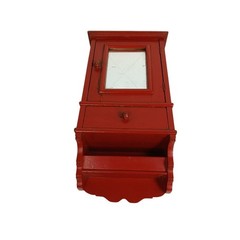 Antique Red Wood Medicine Apothecary Shaving Cabinet circa 1920s