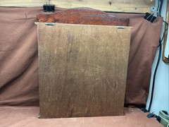 Vintage Trinket Shadow Box Display Curio Cabinet Glass Doors Wooden 17″