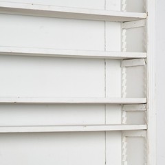 19th Century White Narrow Pine Bookcase Display Cabinet with Apothecary Drawers