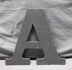 Decorative Salvage Tin Ceiling 16″ Patchwork Blue Metal VTG Letter A 1795-24B