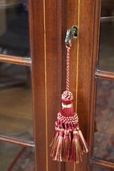 Pair of English Regency Style Mahogany Inlaid Corner Cabinets