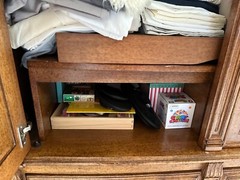 Luxurious antique furniture cupboard wood TV cabinet 4 drawers Marge Carson