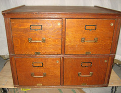 VINTAGE ANTIQUE QUARTER SAWN 4 DRAWERS OAK FILE CABINET EARLY 1900’S
