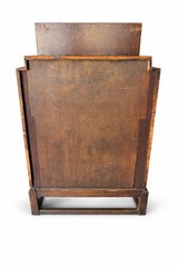 🍸Antique Prohibition Era Liquor Cabinet / Hidden Bar Leather Wrapped 1920s VTG