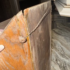 Antique Primitive Oak Wood Medicine Cabinet Shaving Mirror Wall Mounted Shelf