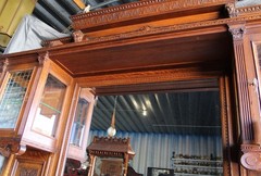 Antique Highly Carved Victorian Oak Sideboard – original finish