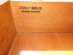 Antique Stickley Bros. Small Display Smokers Cabinet w Towel Rack One Drawer LH9
