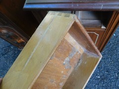 31.5″ Antique 1800s 1900s 3-Drawer Cabinet Night Tables Night Stands on Wheels
