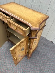 67582 Hand-Painted Tuscan Style Console Cabinet with Fruit Motif