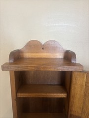 Rustic Solid Wood Hanging Medicine Spice Cabinet Primitive Custom Made Vintage
