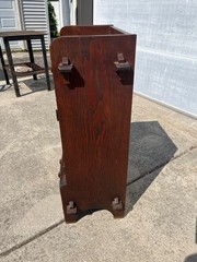 Original Antique Arts & Crafts Mission Quartersawn Oak Gentlemen’s Bar Cabinet