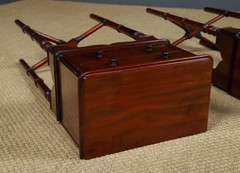 Antique English Victorian Small Pair Mahogany Bedsides Locker Tables Nightstands