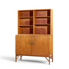 Børge Mogensen Model A 232 Mid Century Danish Oak China Cabinet Credenza Hutch