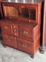 Yawman & Erbe Style 7 Drawer Filing Cabinet & Barrister Bookcase 1890