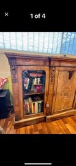 AMERICAN BURLED 19C INLAID VICTORIAN CABINET