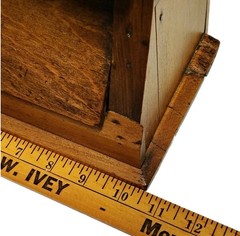 Antique Wood Apothecary Cabinet Wall Table Chest Drawer Porcelain Knob Tea Spice