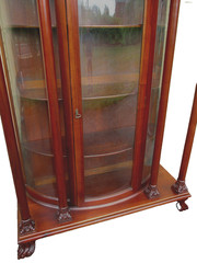 63159 Antique Victorian Mahogany China Cabinet Curio